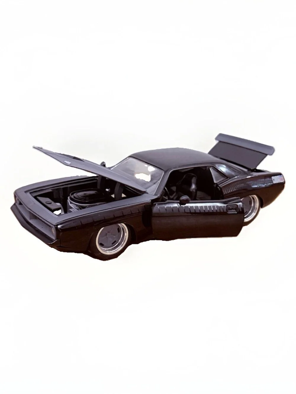 Collectible Jada 1973 Plymouth Barracuda Diecast Black 1:24